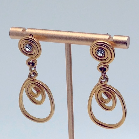 Vintage CUTE dangle sparkly earrings - Picture 1 of 3